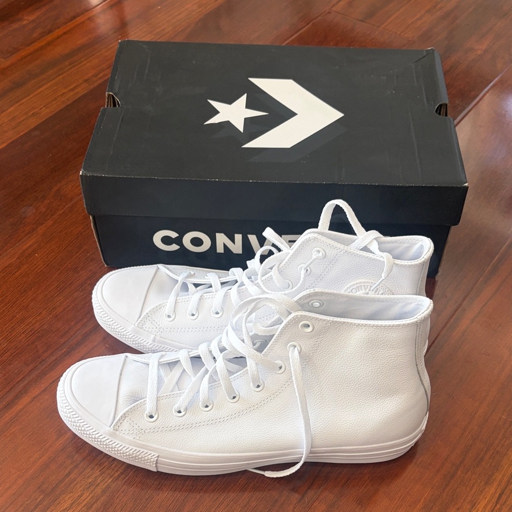 Converse All-Star White Leather High-Tops